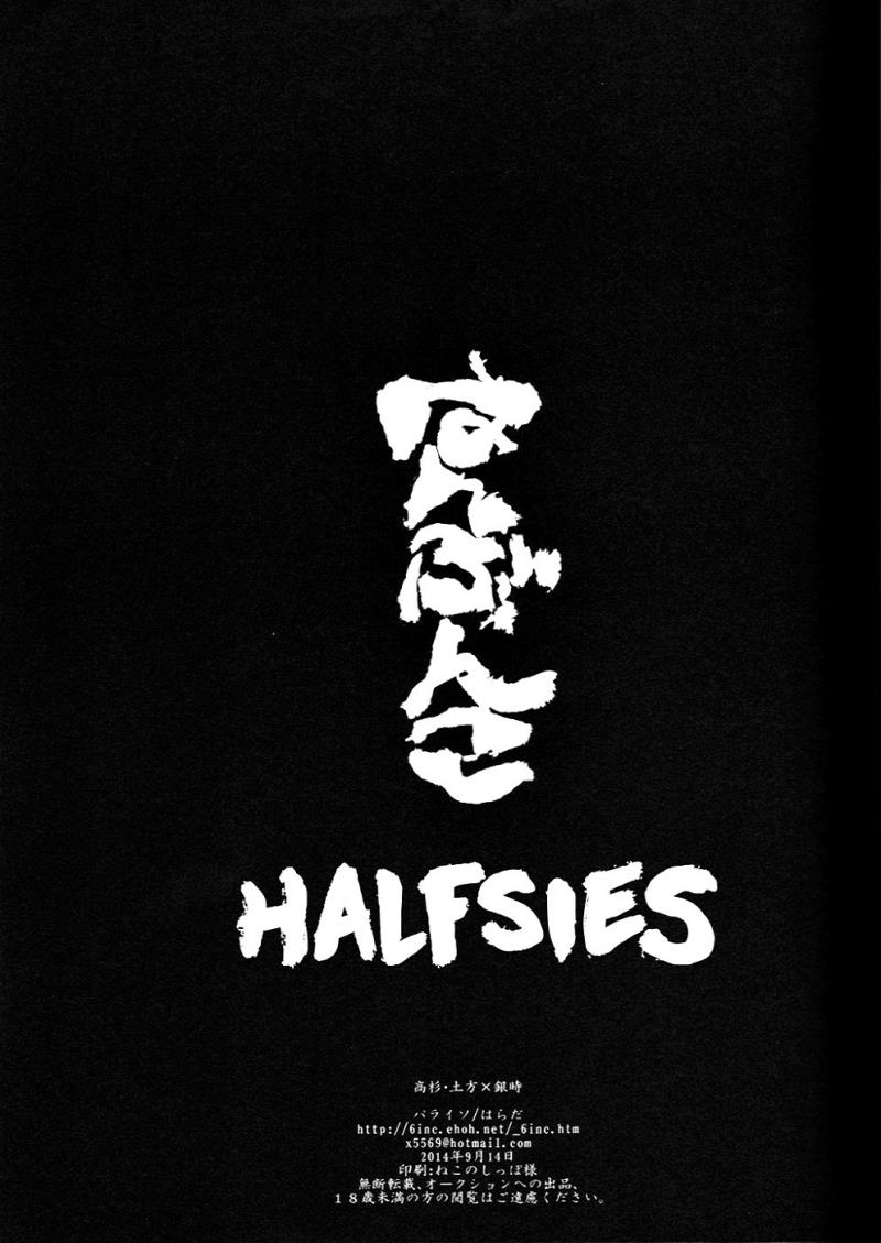 [Paraiso (Harada)] Hanbunko | Halfsies (Gintama) [English] [Nogitsune] [Decensored] [Digital]