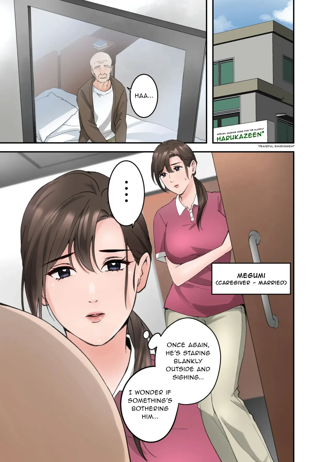 [ELICA] Hitozuma no Kaigoshi ga Yoboyobo Jii-san ni Ikasare Makuru Hanashi [English]