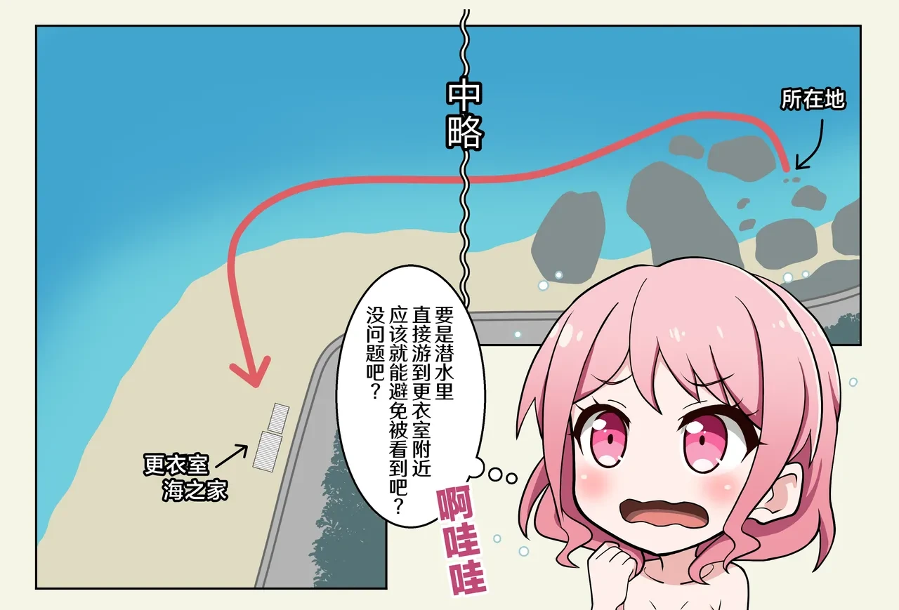 [Nihon Dandy (Matsuno Susumu)] Mizugi Nagasare Maruyama | 泳装被冲走的丸山 (BanG Dream!) [Chinese] [吗喽汉化组]