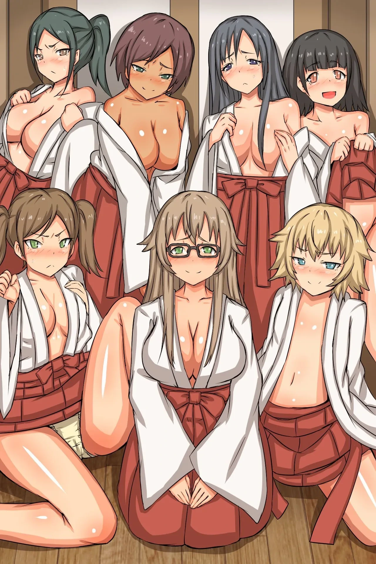 [MC (Roze)] Nakadashi Kigan! Harem Jinja ~Ecchi na Miko-san to Sanpai de Iku!~