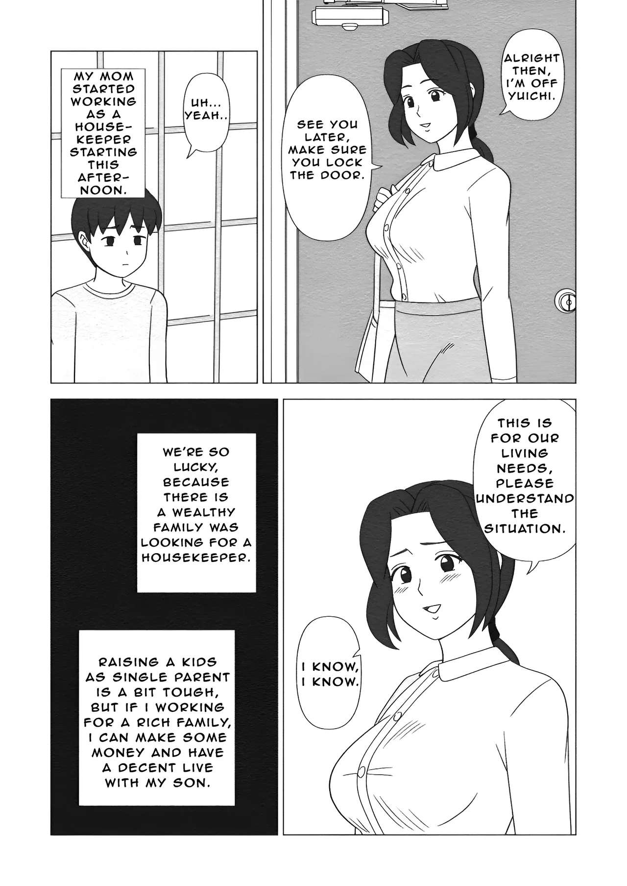 [Ukishiki] Obouchama no Seishori Dougu ni Sareta Boku no Haha [ENGLISH]