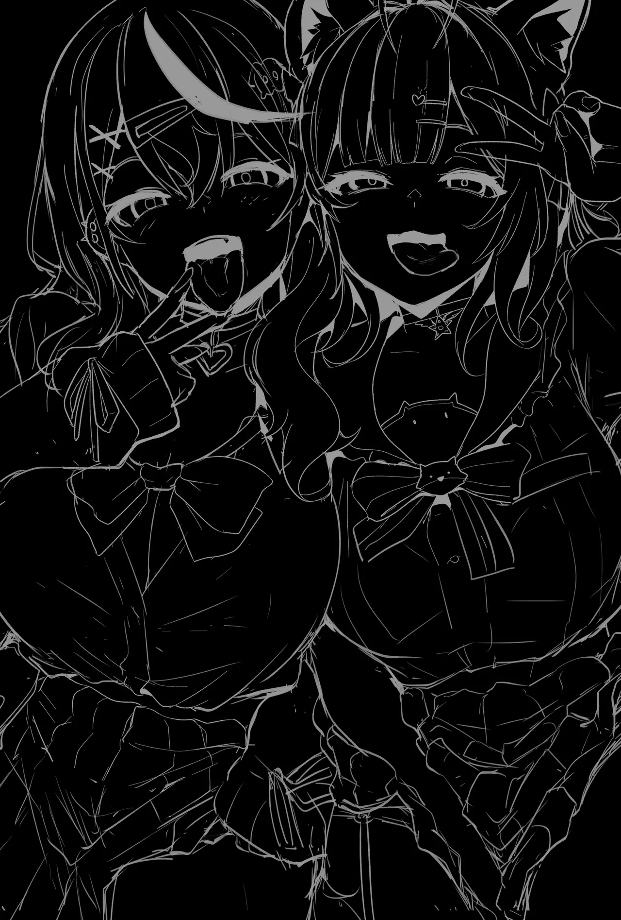 [Hitsuji Kikaku (Muneshiro)] Osucollab 4 Seifuku Hen (Hakui Koyori, Sakamata Chloe) [Chinese] [Digital]