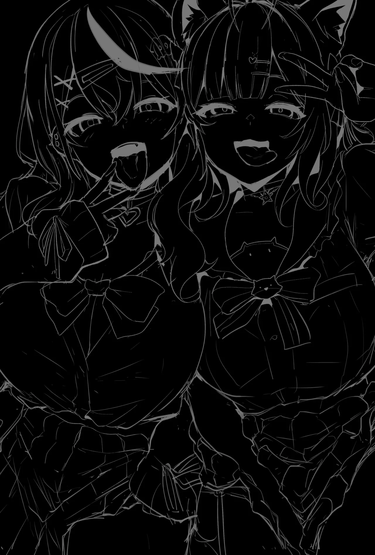 [Hitsuji Kikaku (Muneshiro)] Osucollab 4 Seifuku Hen (Hakui Koyori, Sakamata Chloe) [Chinese] [Digital]