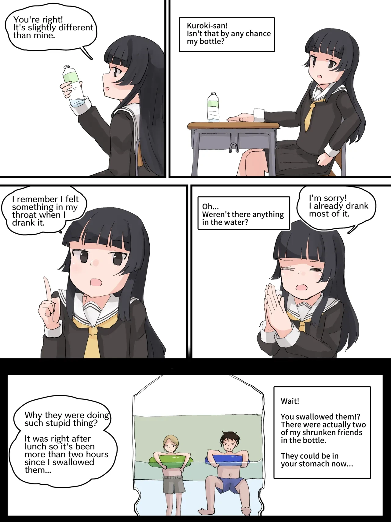 [Parins] A girl who unknowingly swallowed classmates who were shrunk (English)