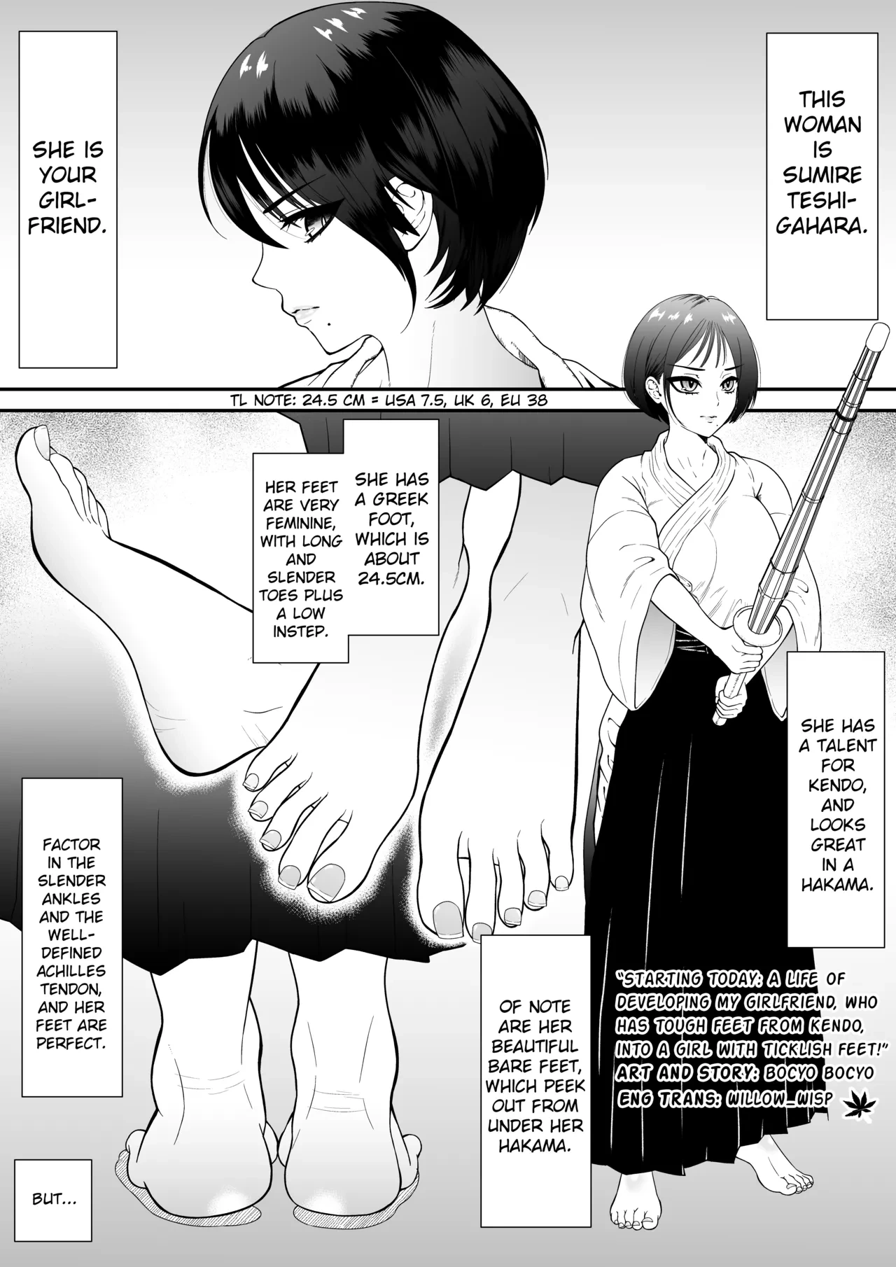 [Bocyobocyo Gegel (Bocyobocyo)] Kyou kara Hajimeru Ashiura Tsuyo Tsuyo Kendou Kanojo no Ashiura Yowa Yowa Kaihatsu Seikatsu | Starting Today: a Life of Developing My Girlfriend, Who Has Tough Feet From Kendo, Into a Girl With Ticklish Feet! [English]