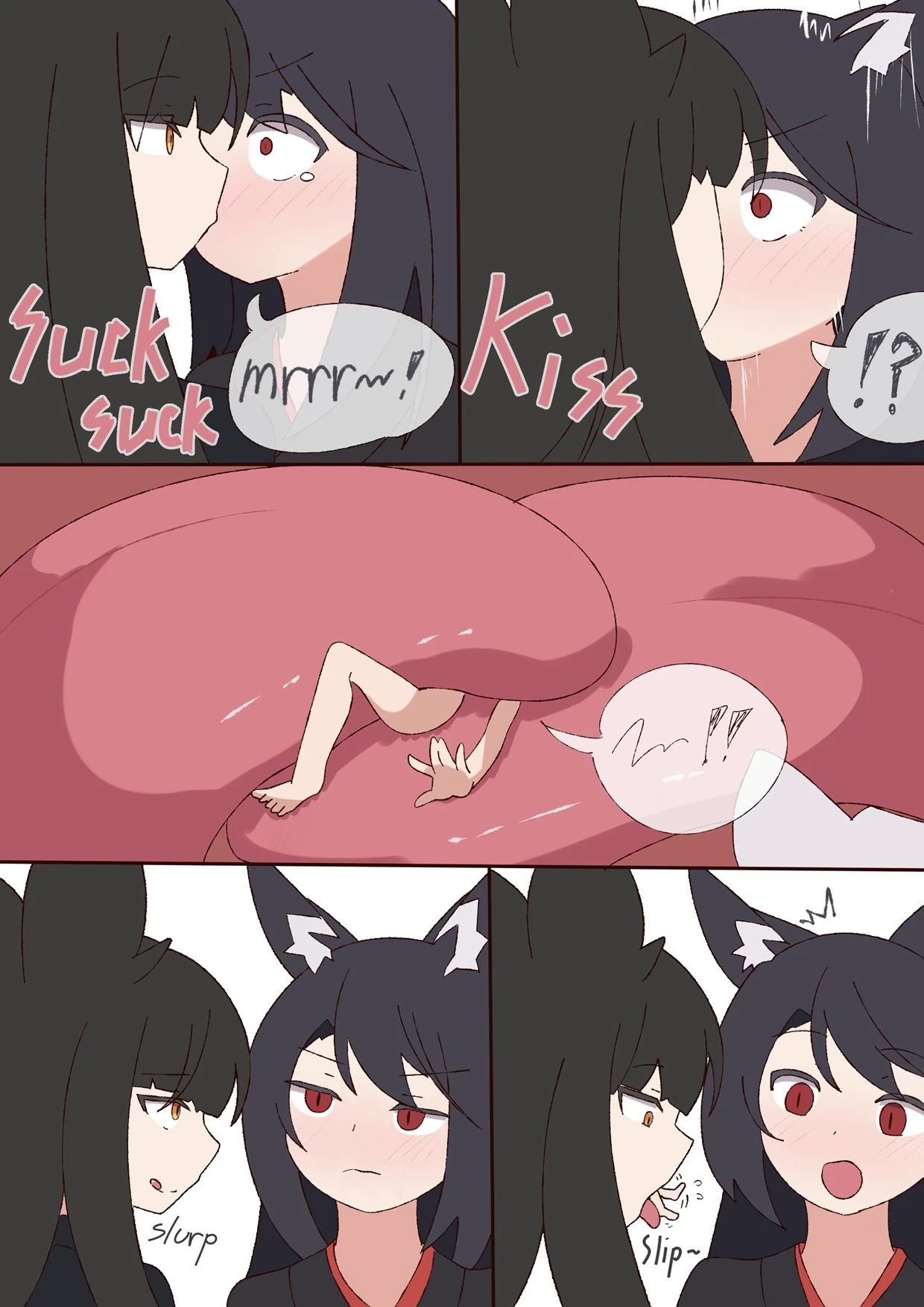 [Ao] kuro kitsune x kuro kitsune  vore