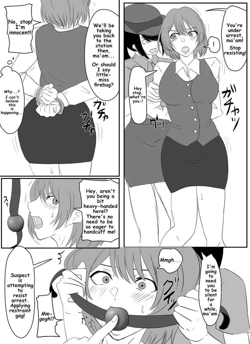 A young lady being arrested. Chapter 1-8 [English]