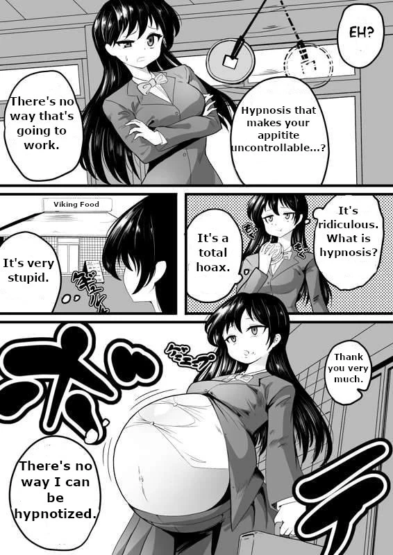 [Kaiga] A girl who gets hypnotized and can't control her appetite