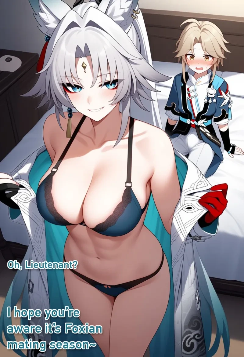 Yanqing is going to impregnate every girl at this rate. (Feixiao x yanqing) (honkai star rail) (artist: ai4fun) [AI Generated]