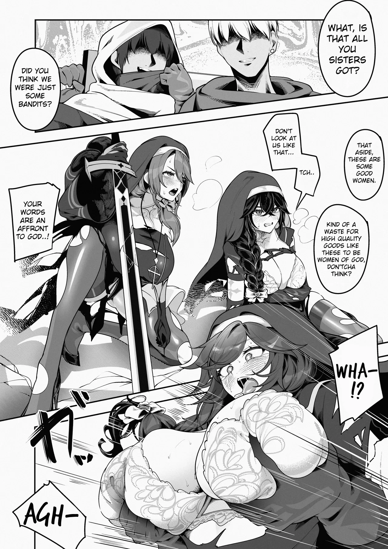 [Semino Hazuki] Nuns Defeated By Bandits - Skeb Request [English]