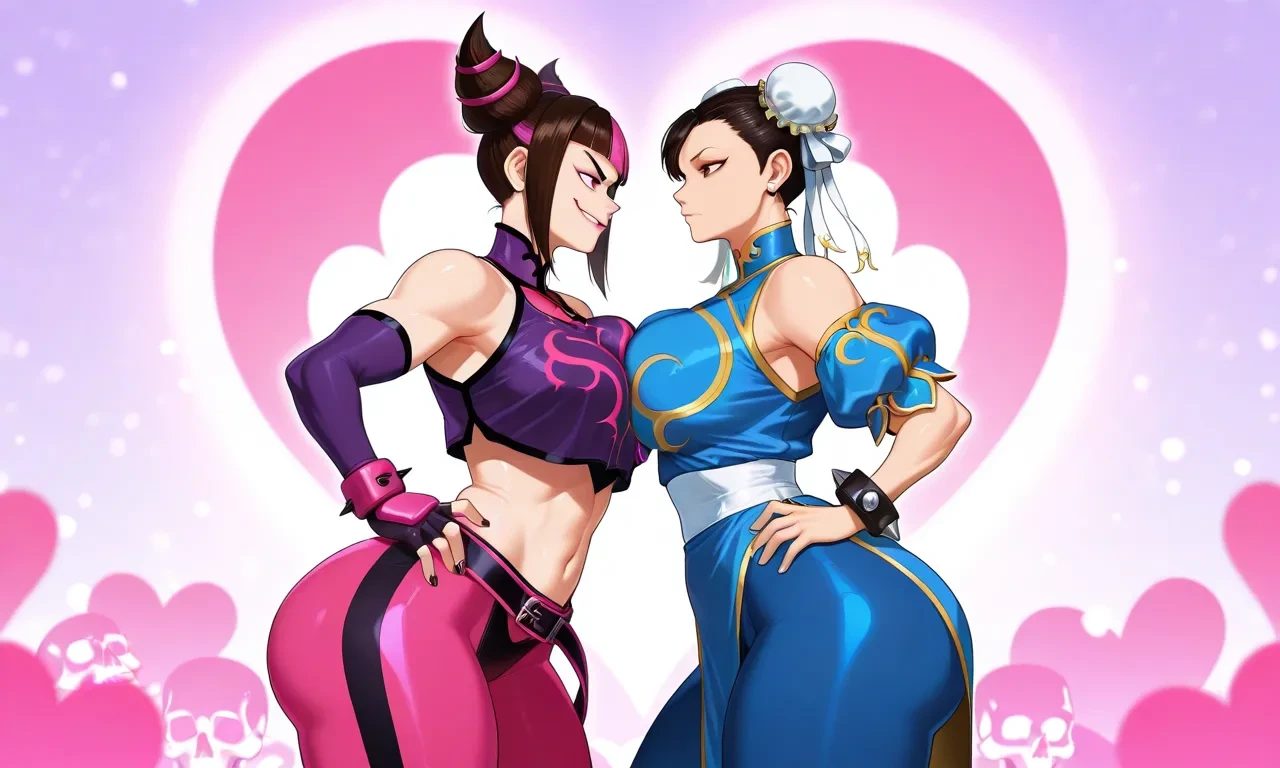 Street Fighter - Juri Han & Chun Li daidoujipv ai generated
