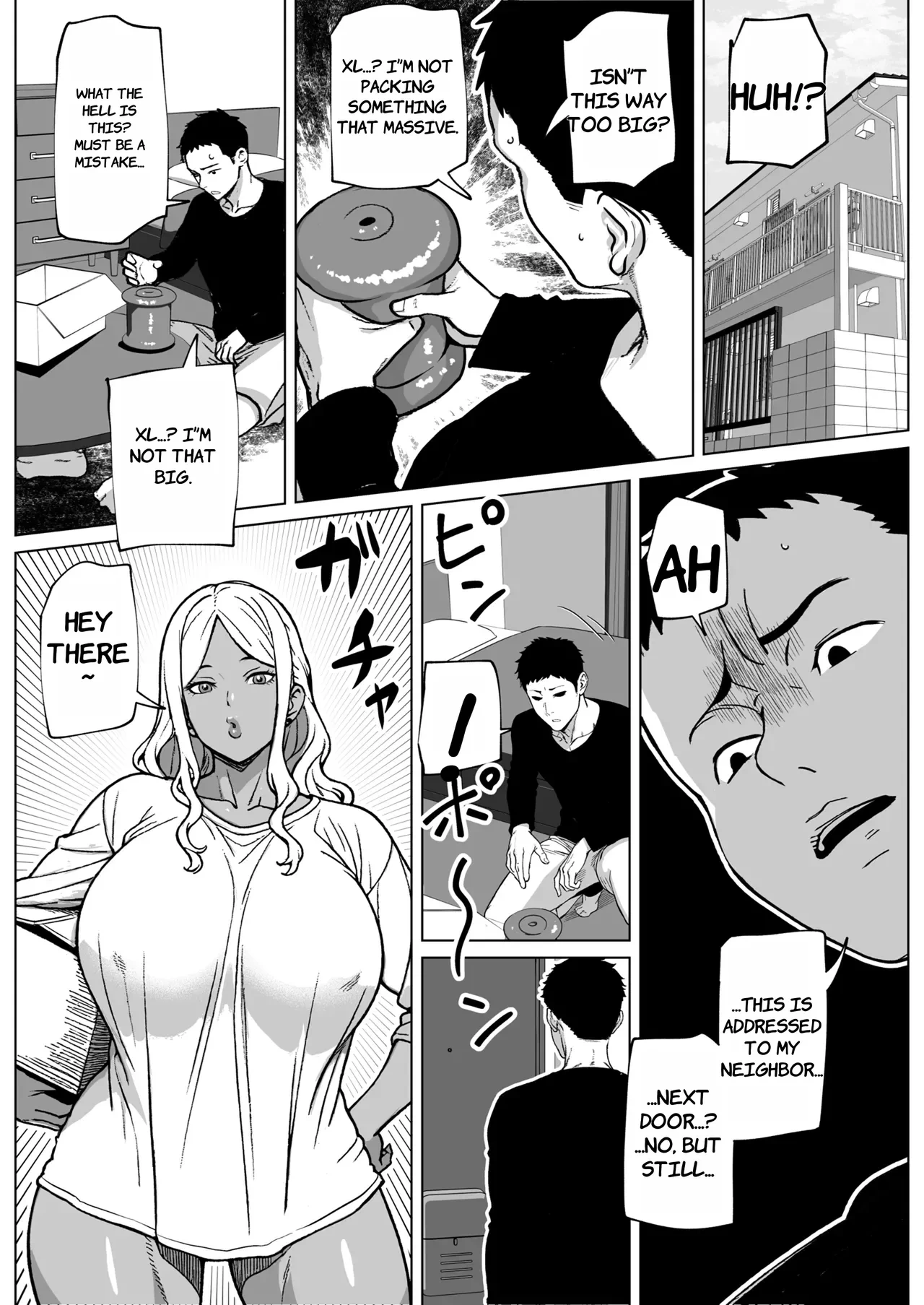 [bekobeko] Otonari-san wa Futanari Kuro Gal - English