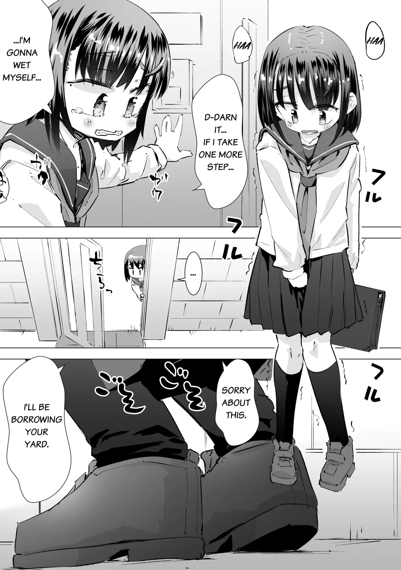 [Weekday Uncle] Gaman Dekizu Ni Tanin No Ie No Niwa De Oshikko Shitara Ojisann Ni Mirarete Mezameta Hanashi [English]