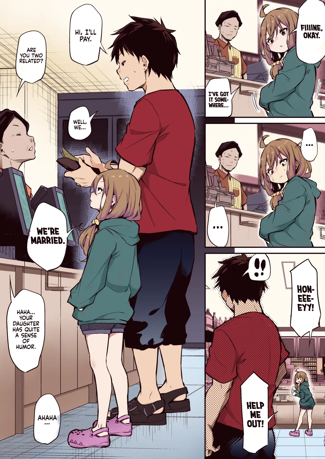 [Airandou] Shinchousa Max Fuufu | Extreme Height Gap Couple 1-2 (Color) [English] {Doujins.com}