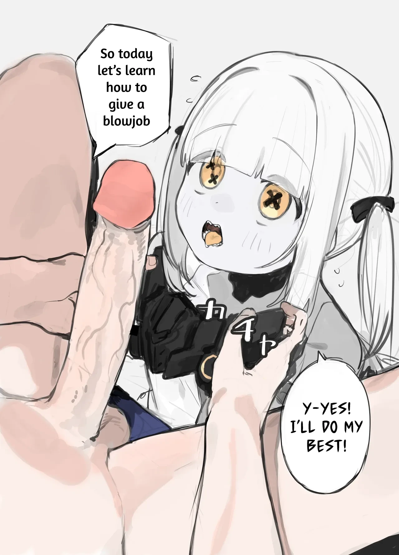 [Signal:Violet (Murasaki Shingou)] Sharp Teeth and Long Tongue Ein-chan's Mouth (Blue Archive) [English] [Decensored] [Colorized] [Digital]