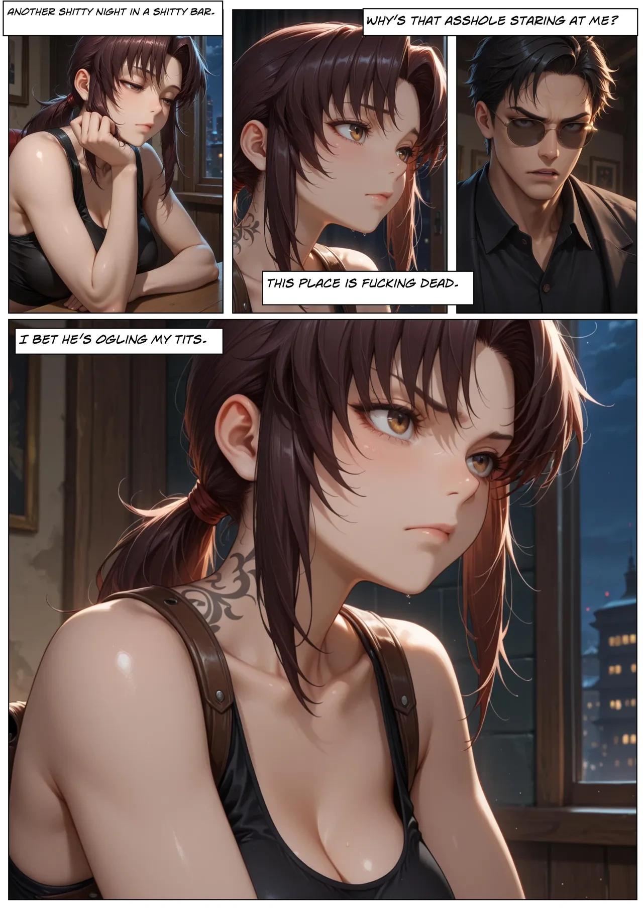 [World Waifus] Revy Needs a Dick -- (Black Lagoon) [English] [Uncensored] [AI Generated]