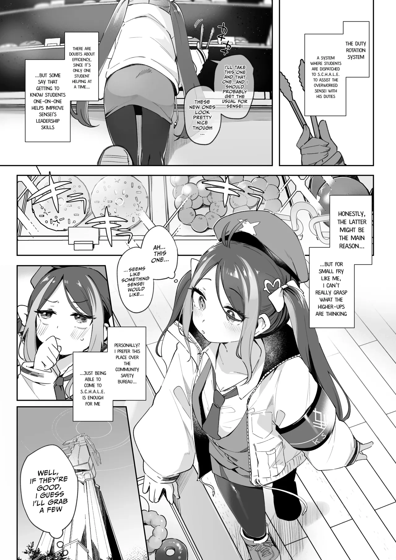 [Utsusumi Onsen (Utsusumi Kio)] Usobuki to Donuts o Motte | Hidden feelings and donuts (Blue Archive) [English] [COHQ] [Digital]