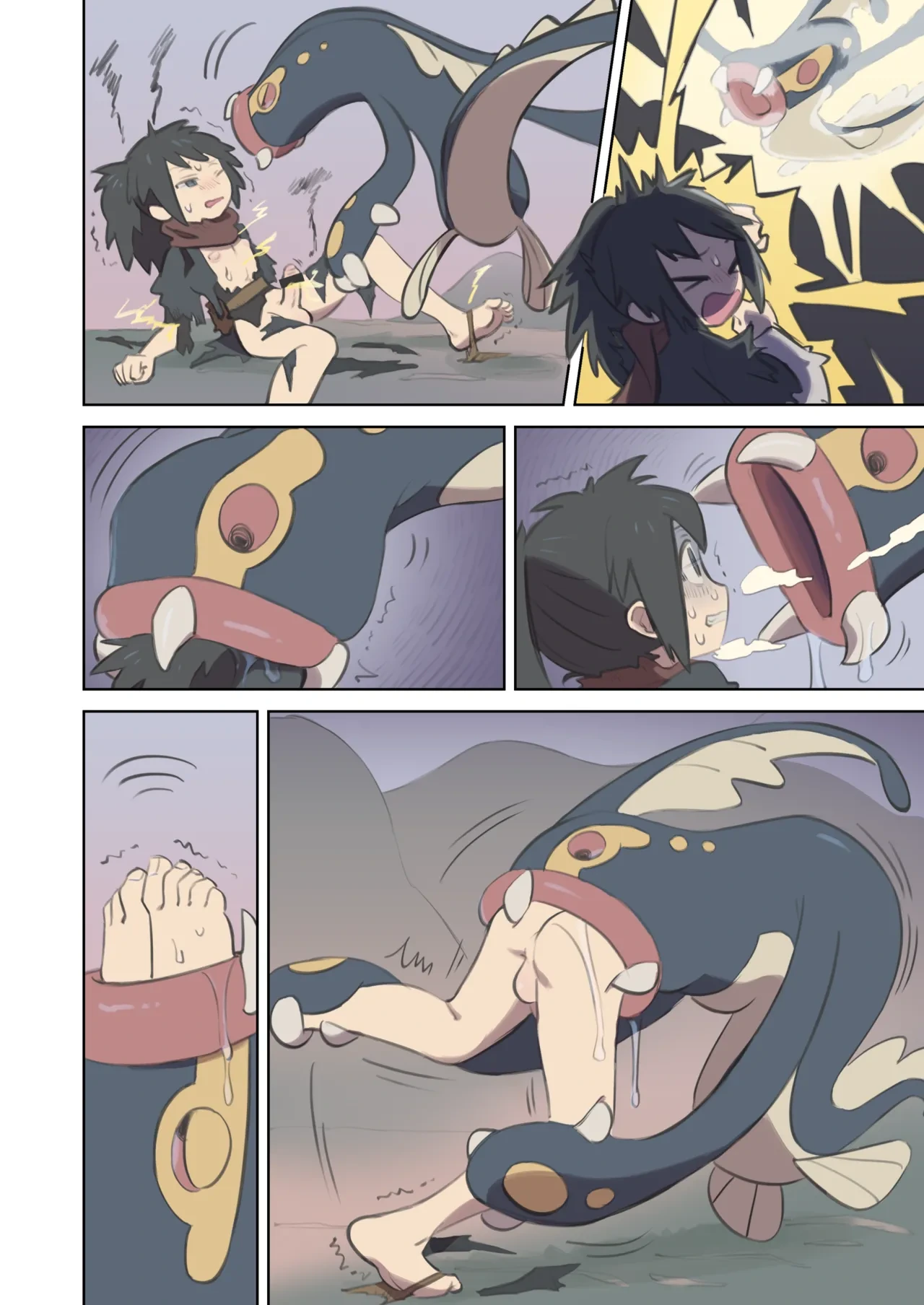 [Kinni] Shibirudon ni Henshin shita Metamon to Teru (Ponytail ver) no VORE Manga (Pokémon Legends: Arceus)
