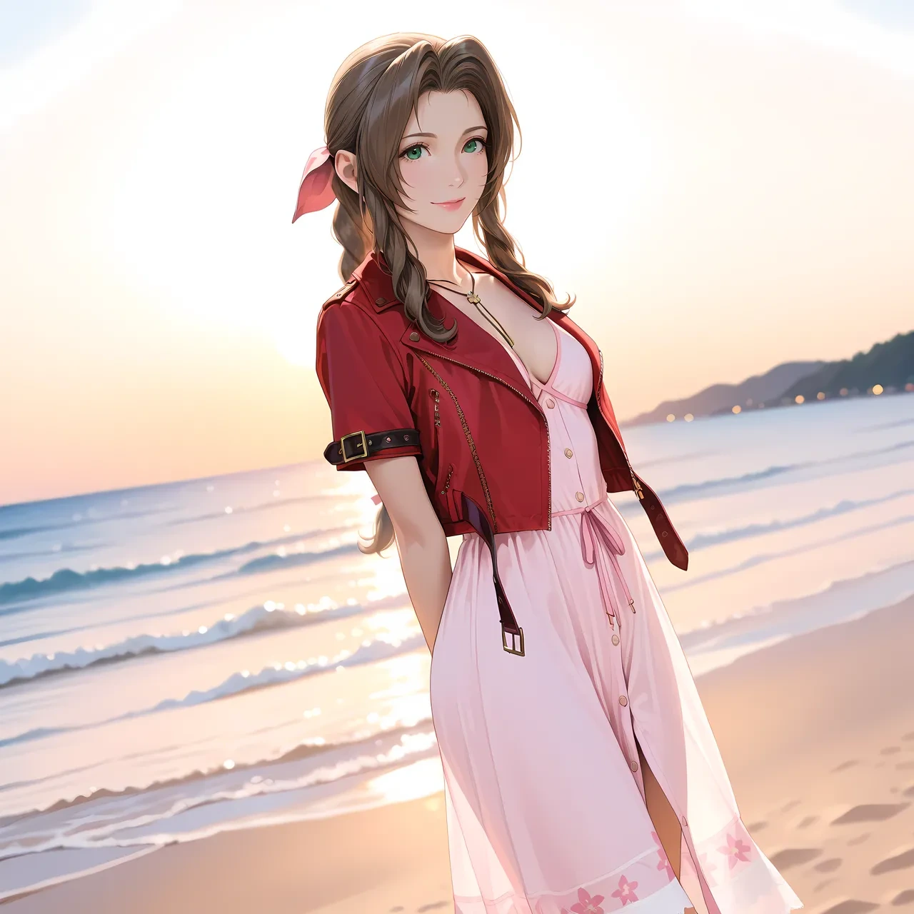 Aerith Banana Bouncer (Patreon) [AI Generated]