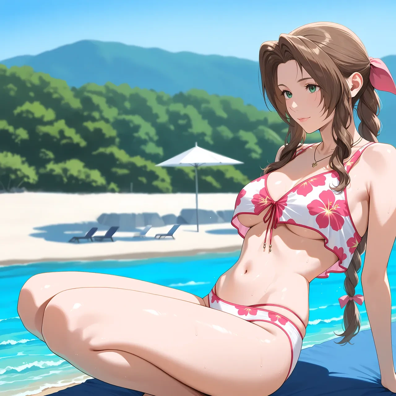 Aerith Banana Bouncer (Patreon) [AI Generated]