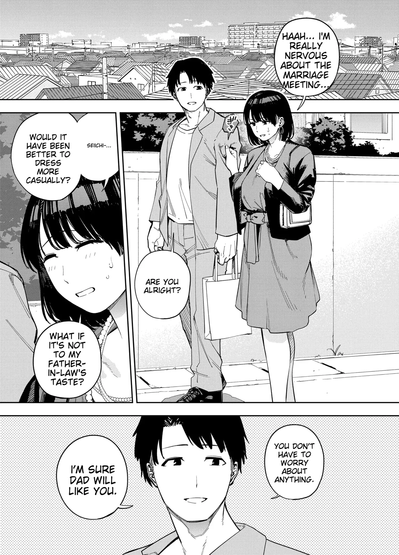 [Ougon Shinshi Club (Kaniguruma)] Gifu ni Dakareru Tsuma Mika-hen 1 | Wife embraced by father-in-law 1 [English] [woof!]