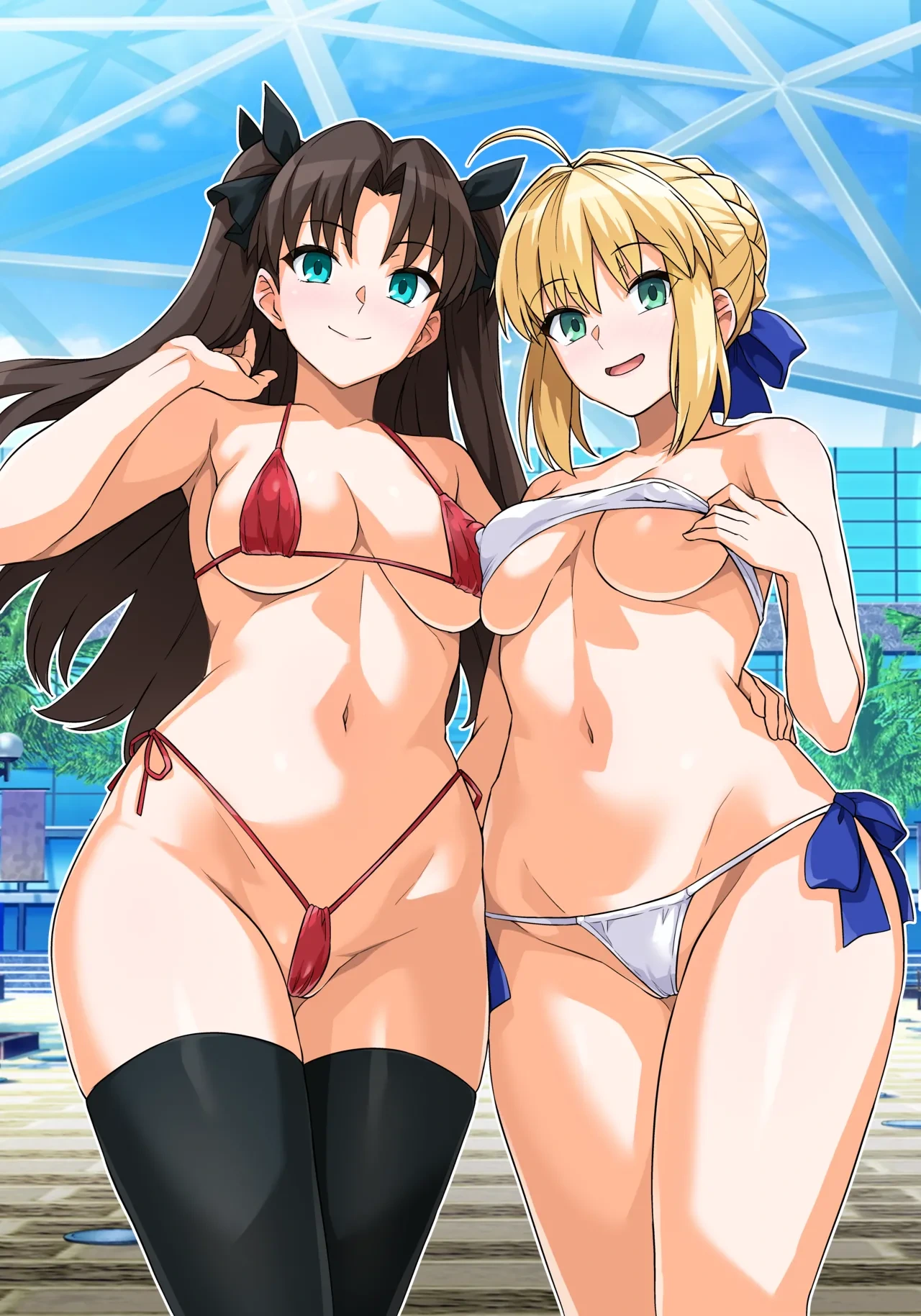[Royal Bitch (haruhisky)] Saber-san Yarimoku Nanpamachi Pool Hen + Omake Mini CG Shuu (Fate/stay night) [Digital]