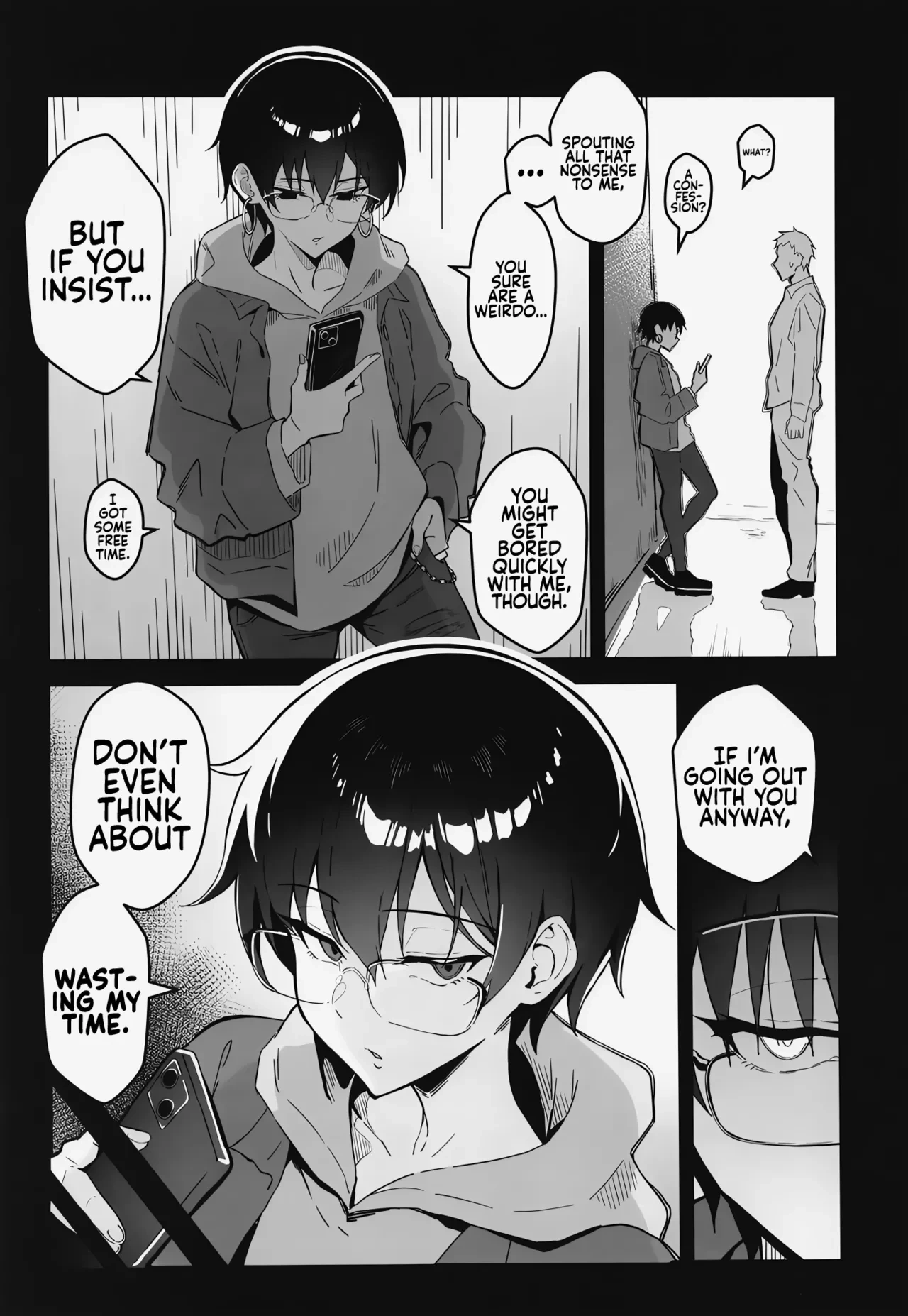 [Sukebe Hatsudenjo (Hatsuden Pengin)] Buaisou na Kakure Kyonyuu Boyish Kanojo to Taikutsu na Date | A Boring Date with My Blunt, Boyish Babe and Her Hidden Assets [English] [Digital] [TheWhiteLine]