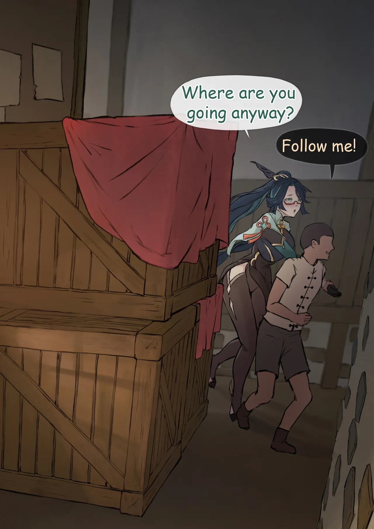 [Frozenspiderlily][Frzspiderlily] Xianyun - Back alley(text) | 閑雲 - 后巷 (Genshin Impact) [无修] [English] (Fertilization Edit)