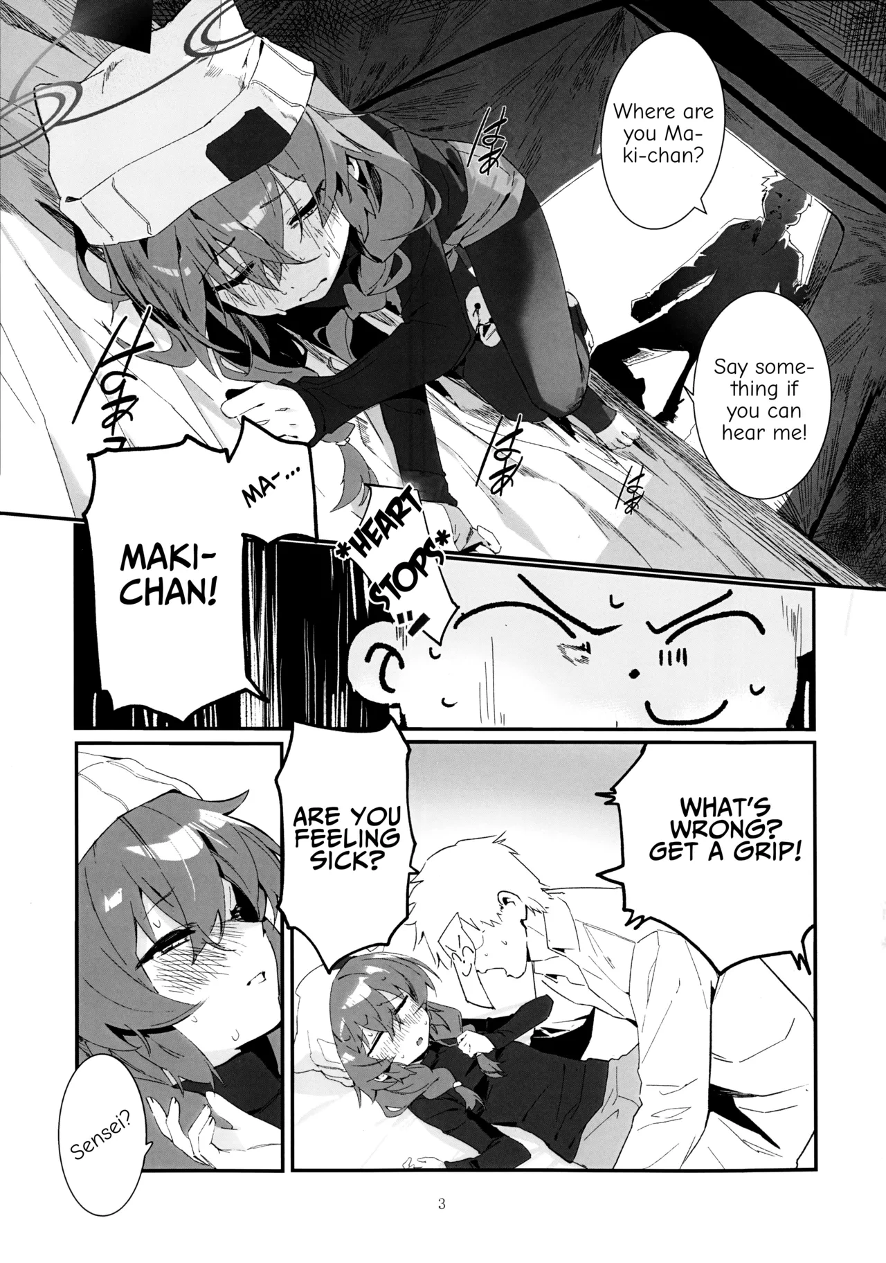 (C106) [Oishii Ko (CM You)] Maki, Hebi ni Kamareta!? (Blue Archive) [English] [TSHH]