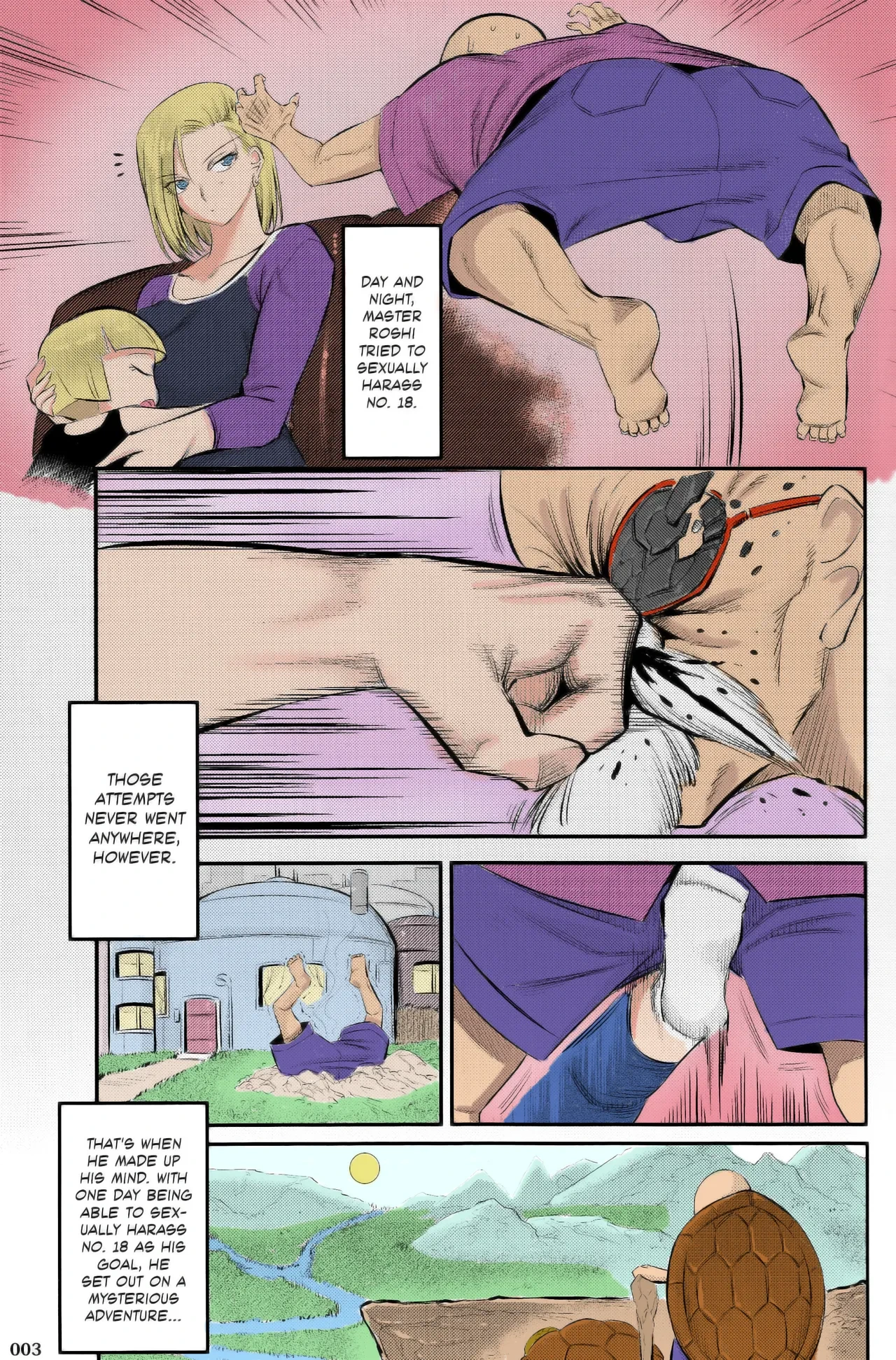 C92) [Kaientai (Shuten Douji)] 18-gou ni Mainichi Muriyari Semen Shiboritorareru Hon | A Book About Getting Your Semen Forcibly Squeezed Out By No. 18 Every Single Day (Dragon Ball Z) [English] [Decensored] [ATF] [Colorized]
