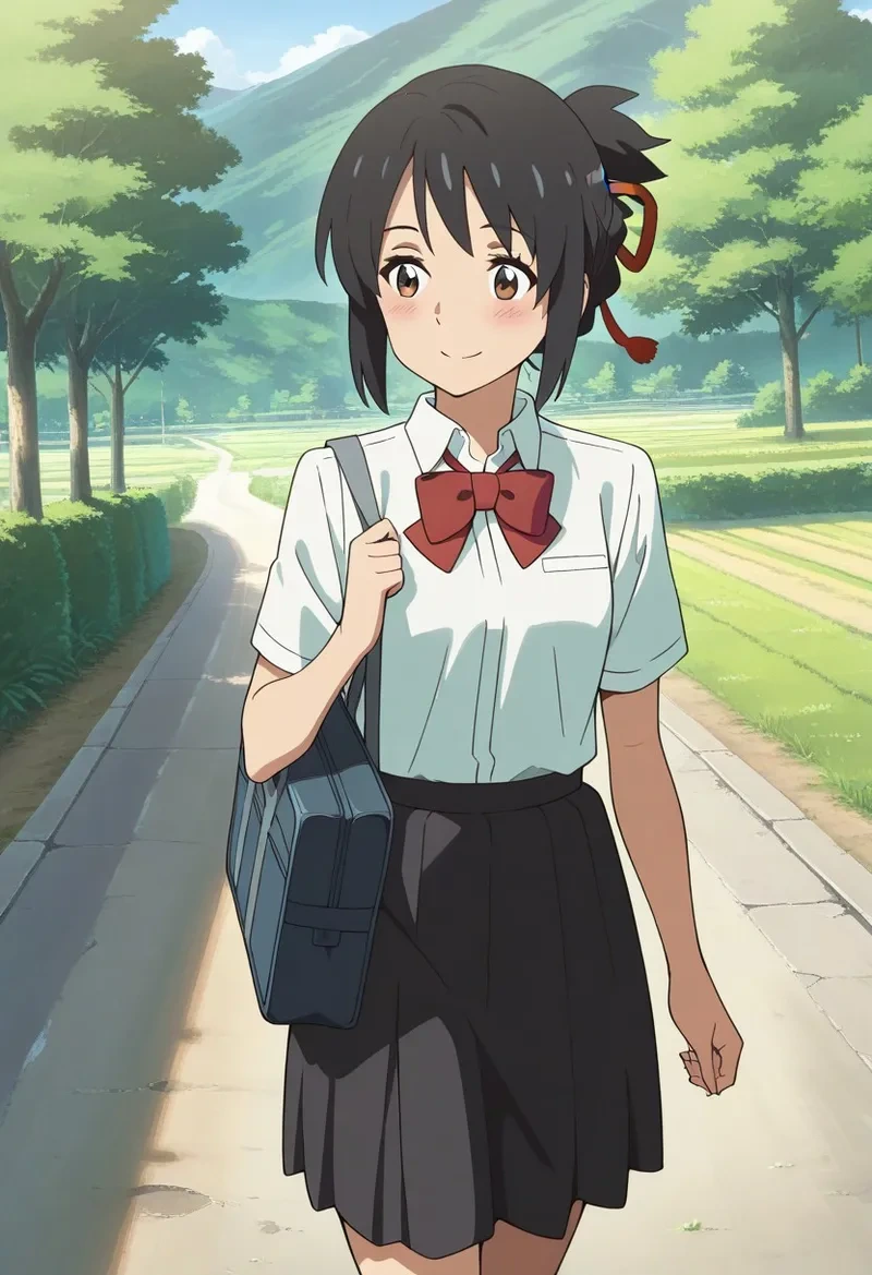 [PATREON]Mitsuha sex in the woods[AI generated]