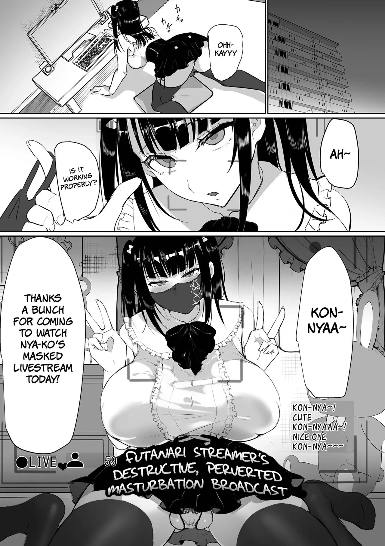 [puru] Futanari Streamer's Destructive, Perverted Masturbation Broadcast [English] [Decensored]