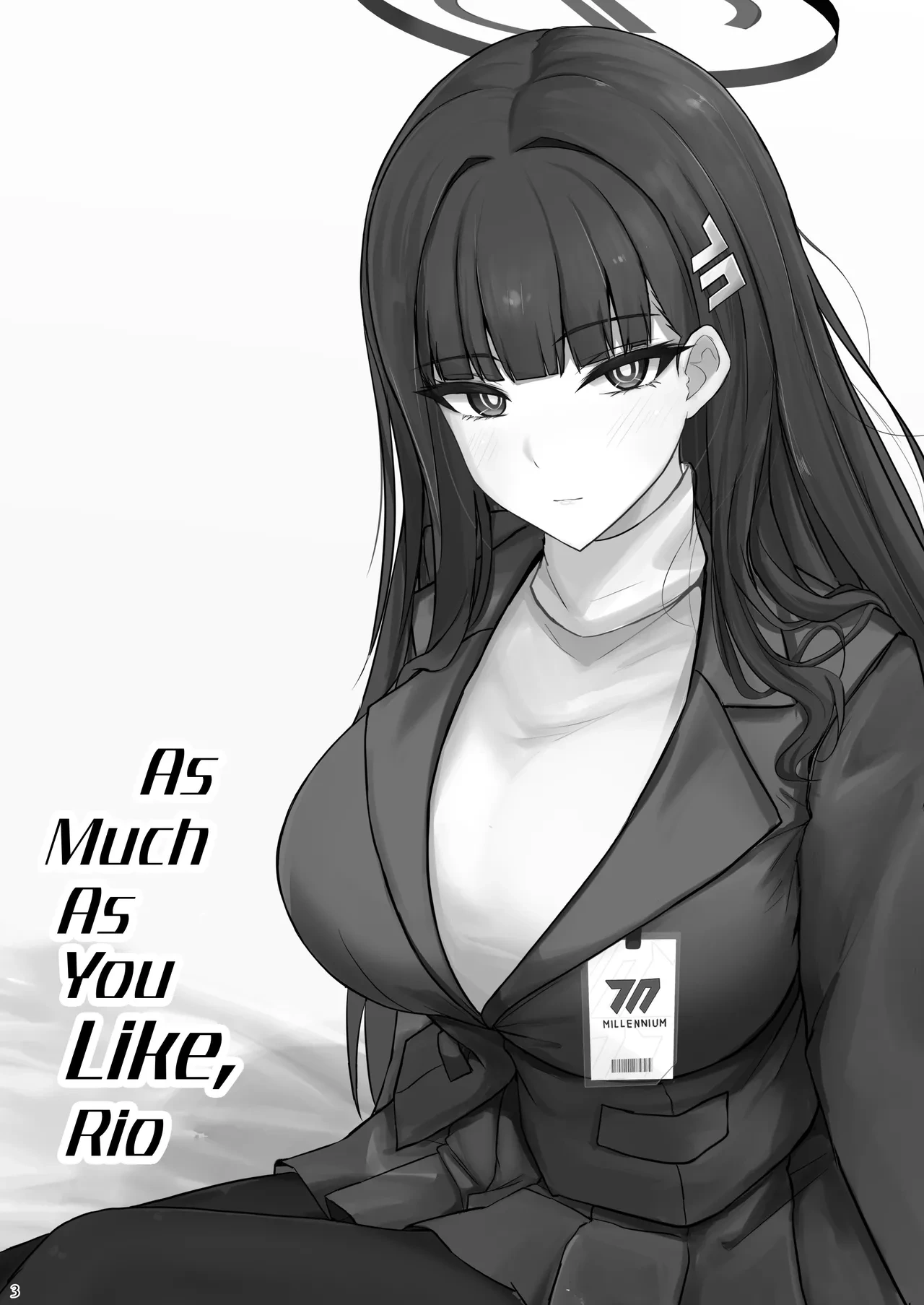 [Hakuginmokusei (Poshi)] Rio ni Suki nadake | As Much As You Like, Rio (Blue Archive) [English] [Digital] [Thighs]