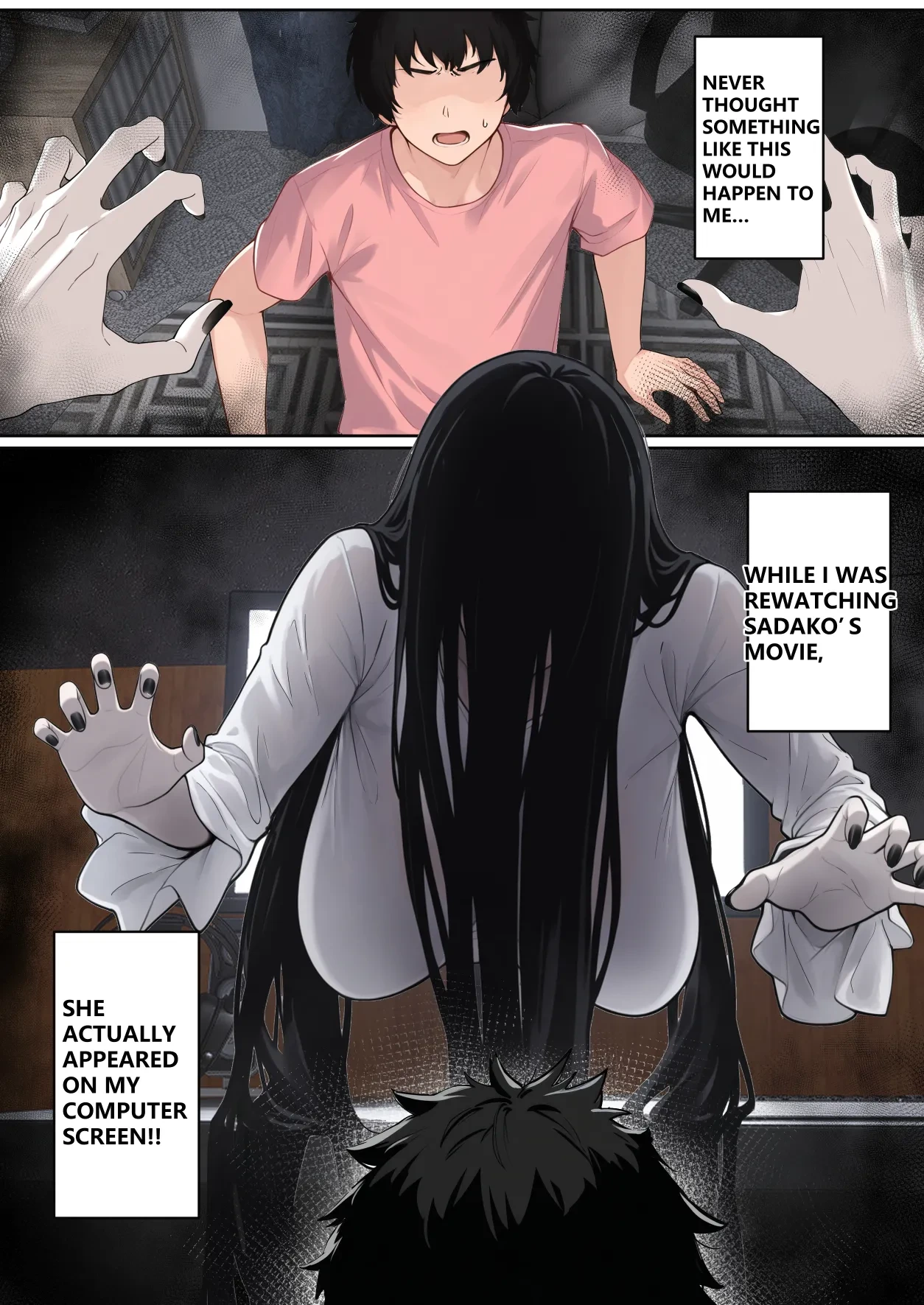 [pz-x] Regarding Sadako Getting Stuck On A Computer Screen [English]