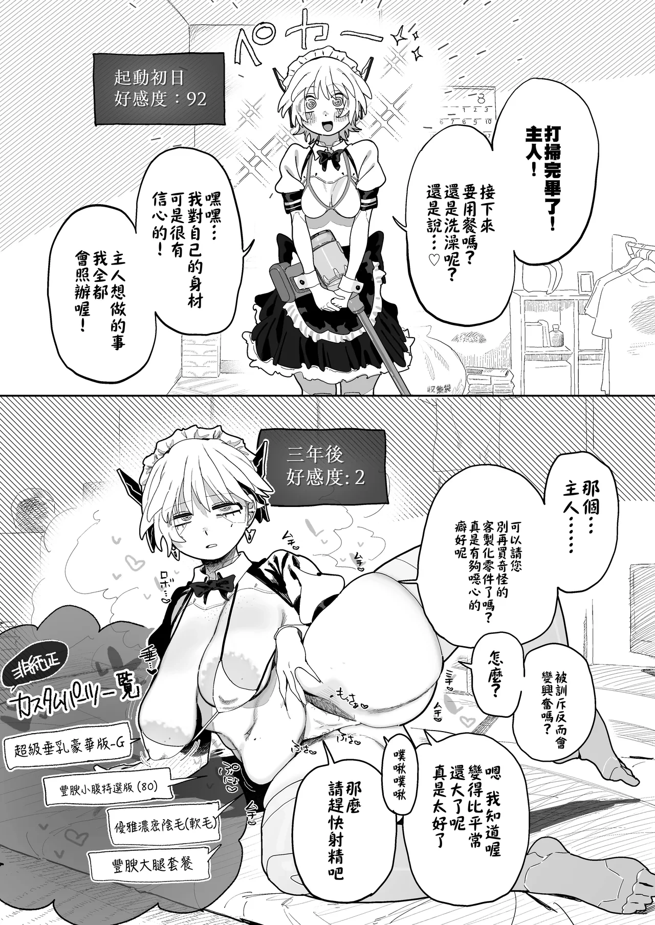 [とく] エロパーツでカスタマイズし続けた結果、軽蔑の眼差しで見てくるようになったメカメイドちゃん(LUOLIMASI翻譯)