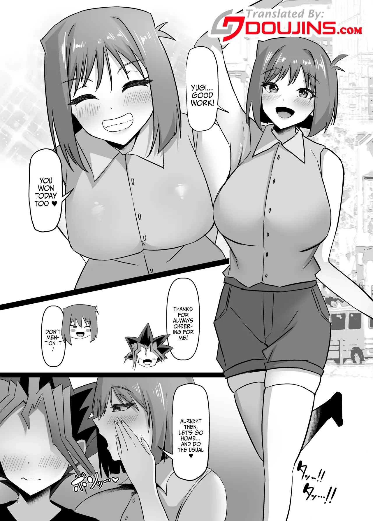 [Hormone Shokudou (Arima Sekai)] Mazaki Anzu to Gohoubi Pakopako Nakadashi Duel | Having A Creampie Sex Duel With Tea Gardner As A Reward (Yu-Gi-Oh!) [English] {Doujins.com} [Digital]