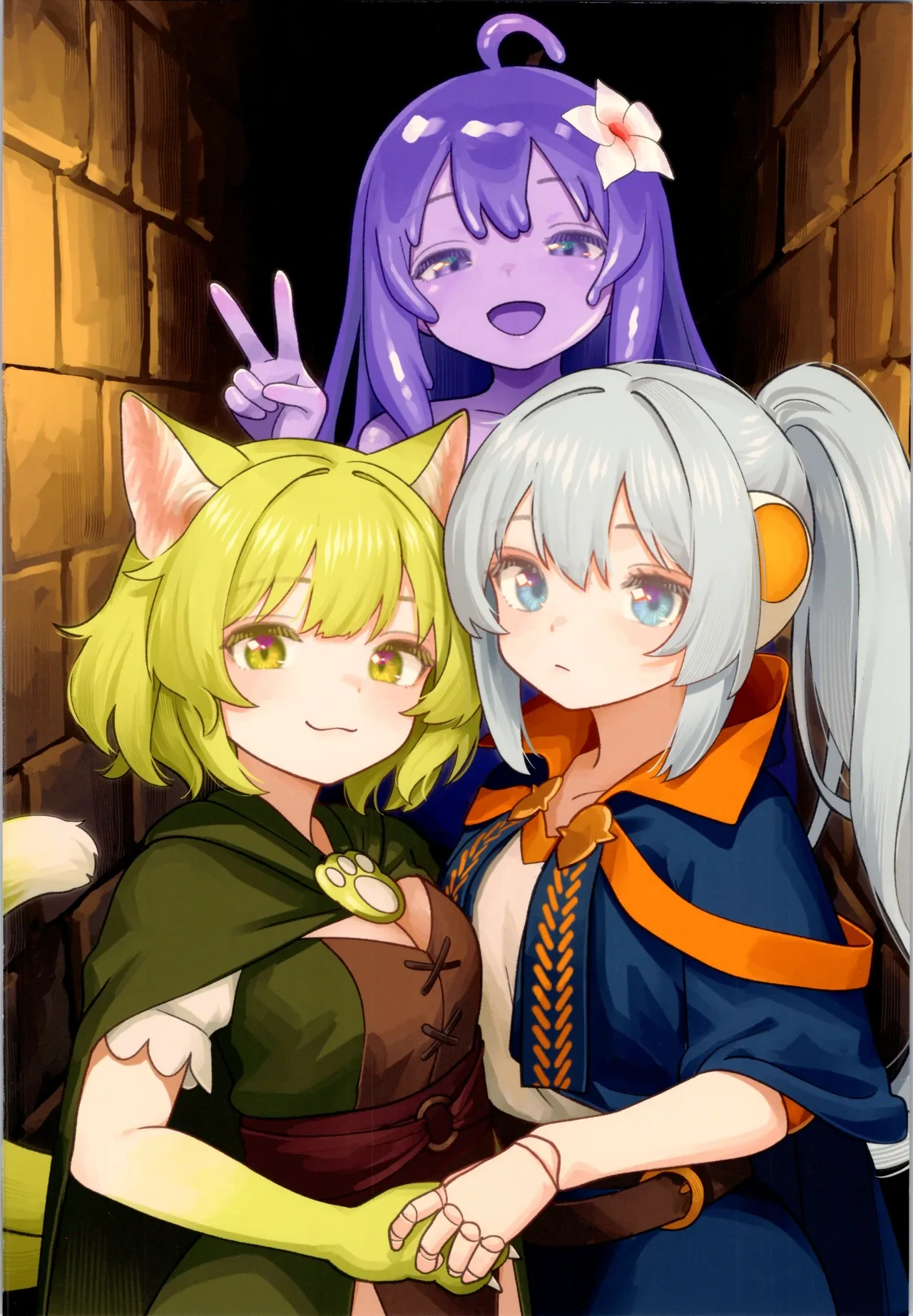 (C106) [Milking Dam (Milking, Welt)] Maou ga Taosareta node Tank Kyoudai to Kenshi o Mamono Musume ni Kaechaimasu!