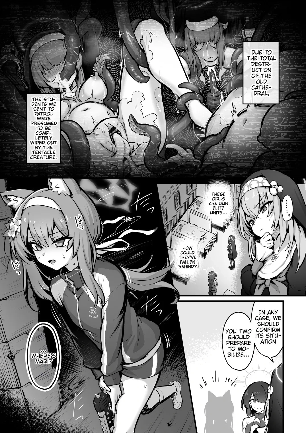 [Naminori Navy (ebinavy)] Mari Shokushu Ochi II | Mari's Fall to Tentacles II [Rakka] (Blue Archive) [English] [C&C Scans] [Digital]