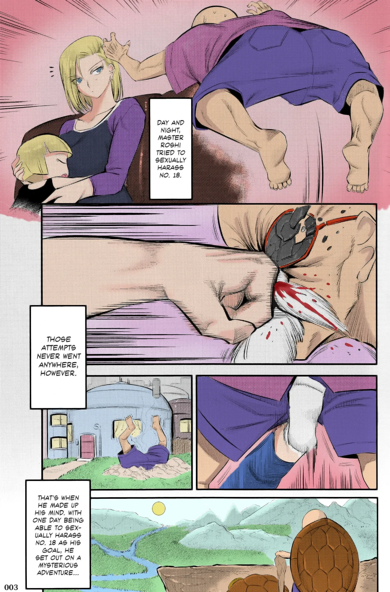 C92) [Kaientai (Shuten Douji)] 18-gou ni Mainichi Muriyari Semen Shiboritorareru Hon | A Book About Getting Your Semen Forcibly Squeezed Out By No. 18 Every Single Day (Dragon Ball Z) [English] [Decensored] [ATF] [Colorized]