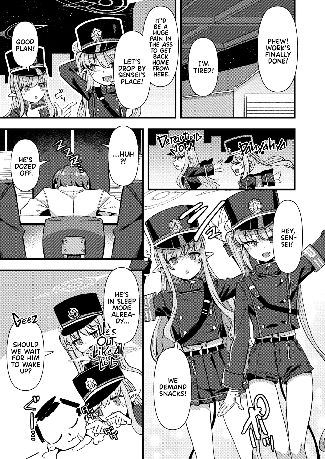 [Harigane Shinshi Doumei (Harigane Shinshi)] Shuppo ni Nareba Sensei no Risei mo Houkai Suru Kamo Shirenai! | Maybe if We Become Shupos (Blue Archive) [English] [Team Rabu2] [Digital]