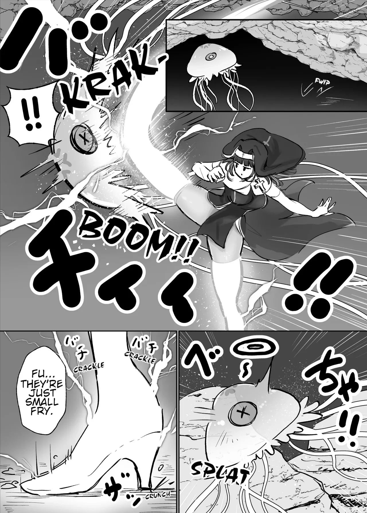 [Neruhitsuji] Joutai Ijou Taisei Sister-san to Taisei Kantsuu Saimin Kurage | "Abnormal Status"-Resistant Nun vs. Resistance-Penetrating Hypnotic Jellyfish [English]