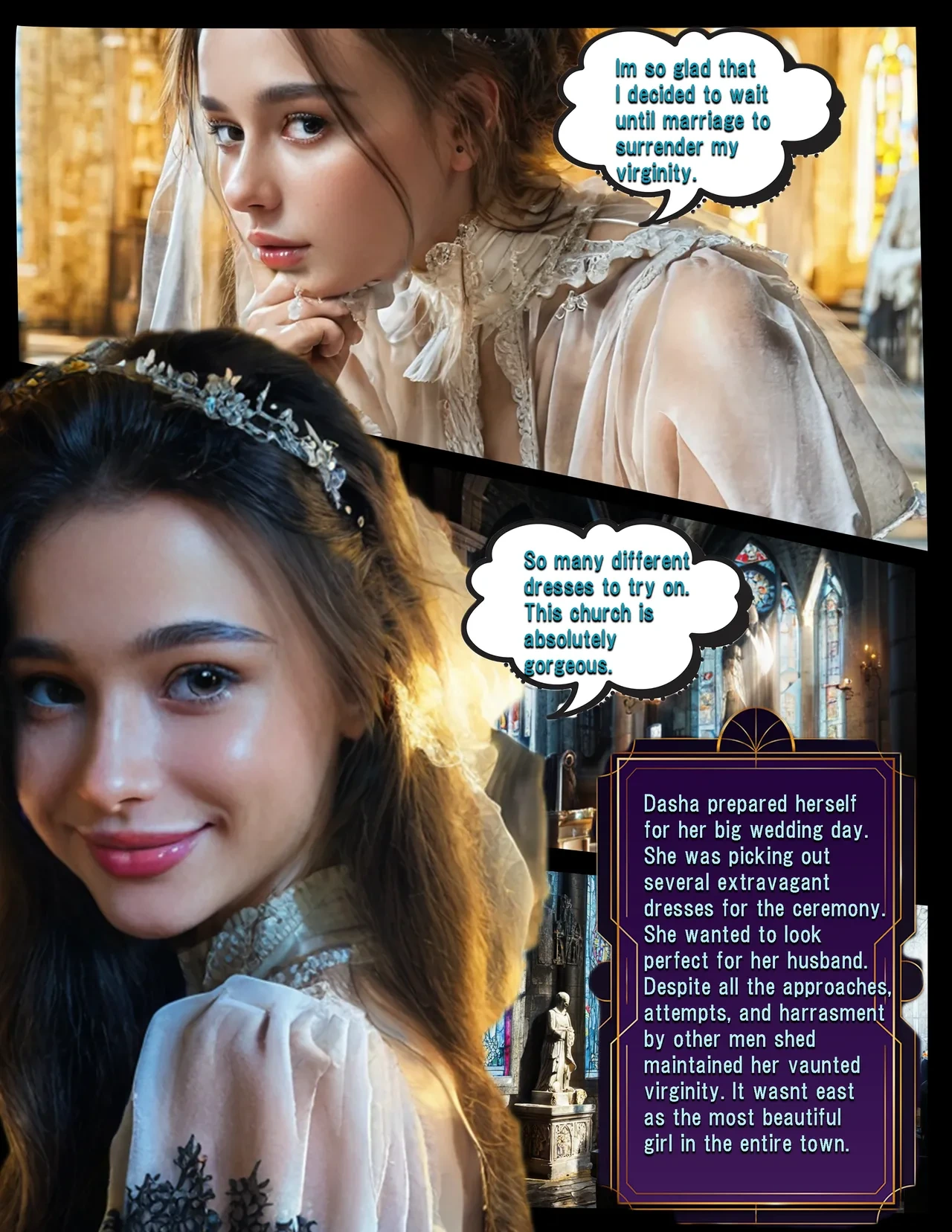 Dungeons and Heroines, Dasha the Ravished Bride [AI generated]
