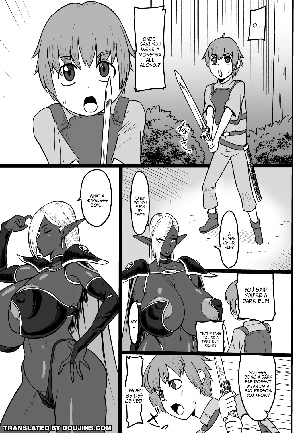 [Oneekyou (ML)] Dark Elf no Onee-san to Ecchi na Bouken | Lewd Adventure With a Dark Elf [English] {Doujins.com}