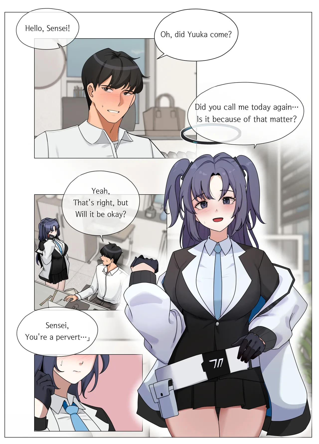 [Mujikami] sex with Yuuka (Blue Archive) [English]