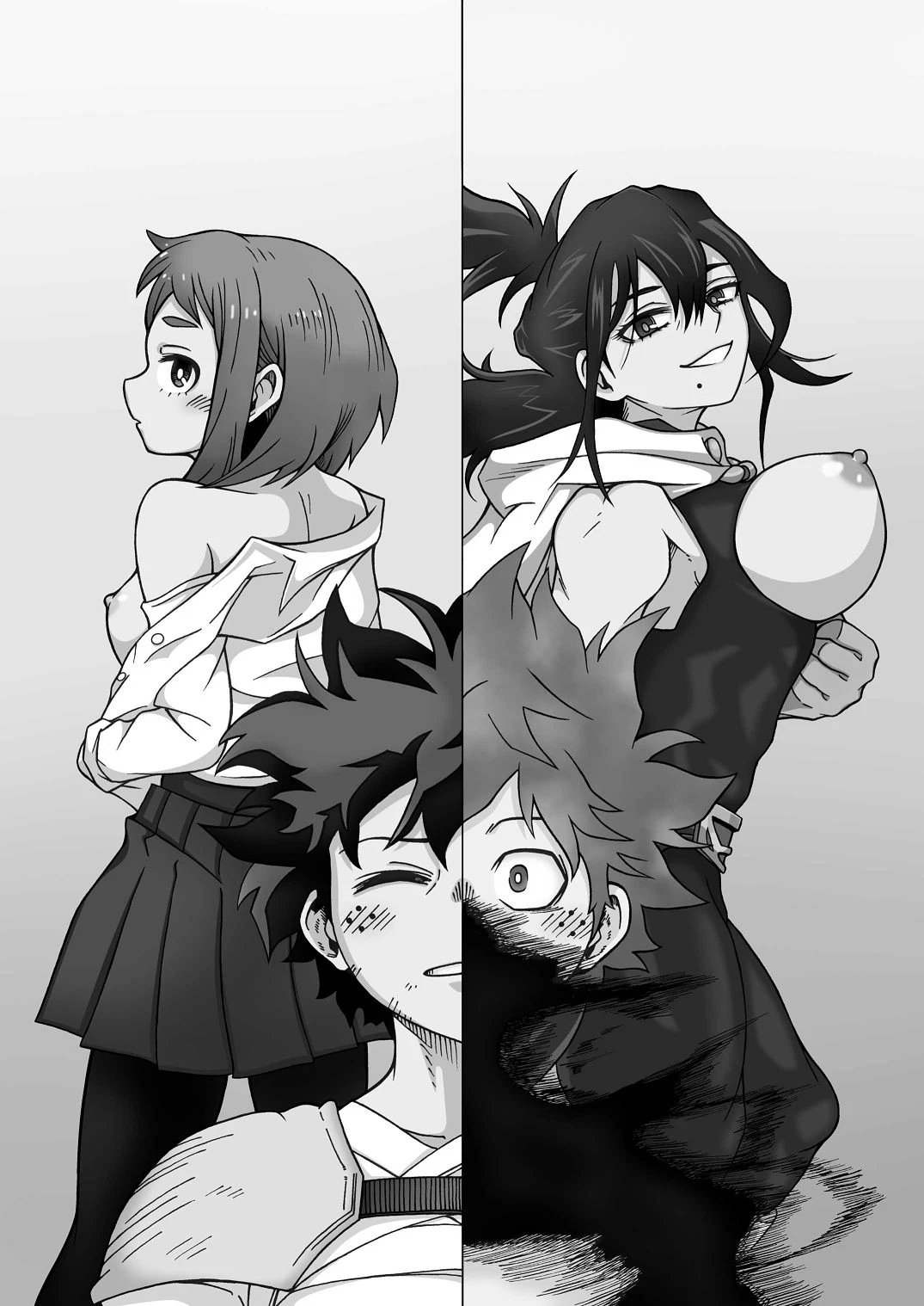 [SideC (Wakiyaku-kun)] Boku no H na Hatsutaiken (Boku no Hero Academia) [Chinese] [Digital]
