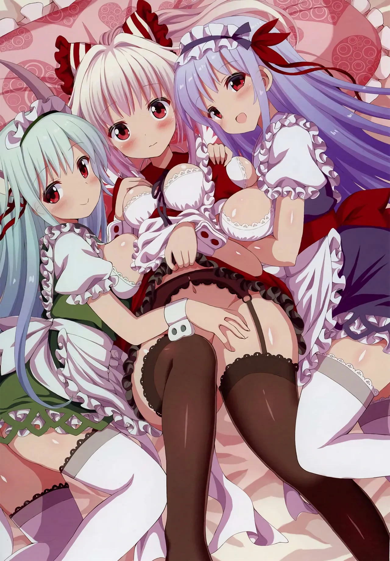 (C91) [Nanmin Festival (Gibuchoko)] Maid KeneMoko Sandwich! | 女仆慧音妹红三人行！ (Touhou Project) [Chinese] [白杨汉化组]