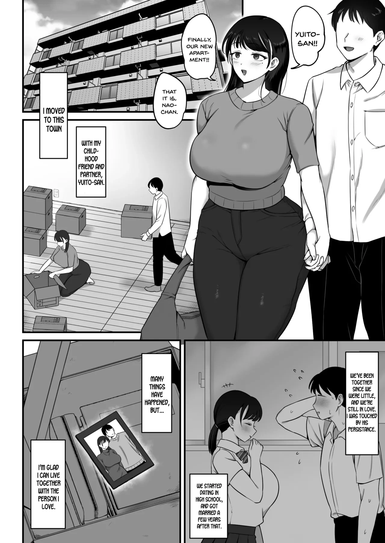 [Misaki (Onamae)] Maso Mesu Rinjin Onahozuma ~Saikai Shita Moto SeFri o Dekachin de Saikyouiku suru Hanashi~ [English] [SDTLs]