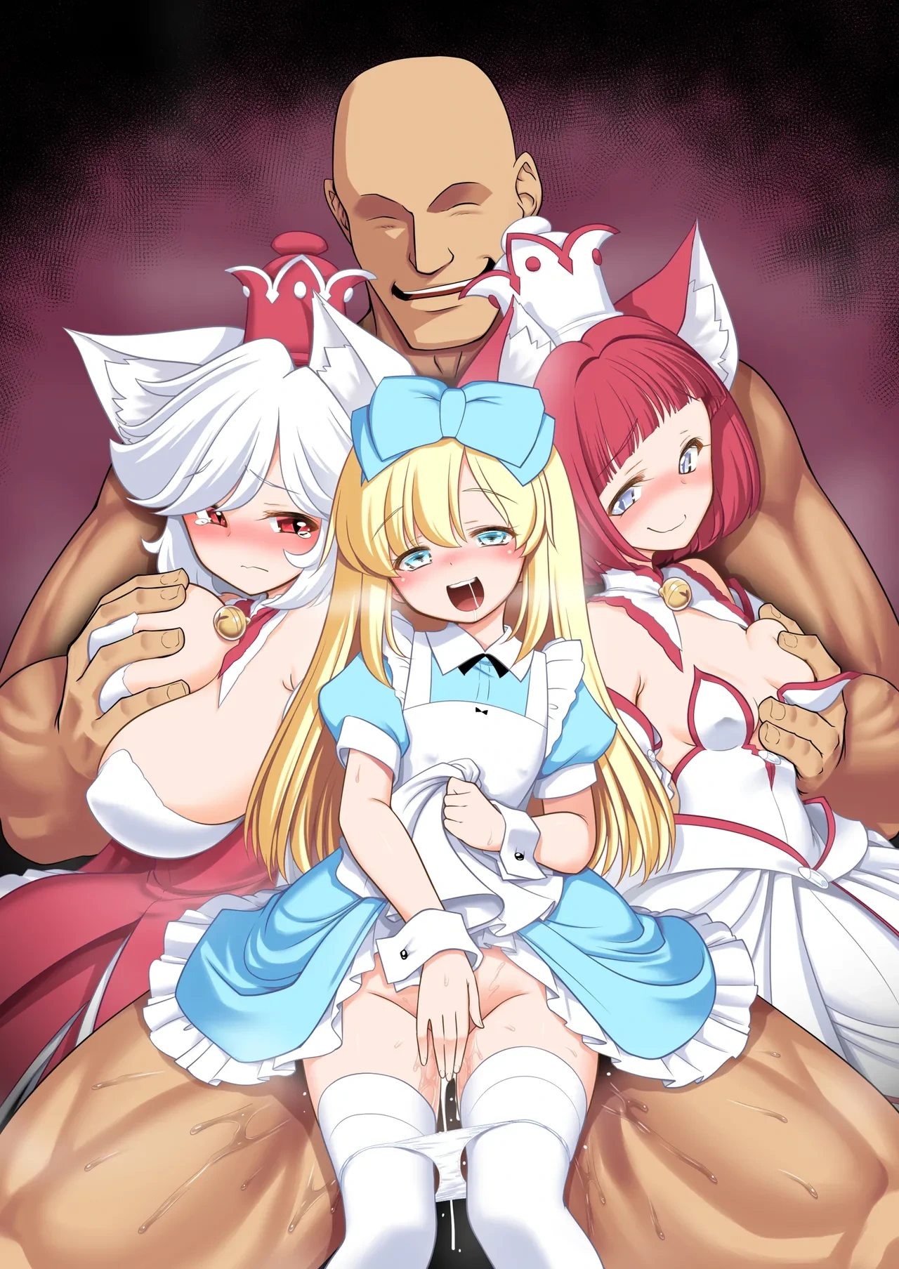 [Yosutebito na Mangakaki (Tomoki Tomonori)] Monogatari Dori ni Shika Ugokenai Ehon no Naka no Alice-tachi wa Kagami no Kuni demo Ecchi na Koto Yaritai Houdai | Having My Way With Alice And Friends In The World Beyond The Mirror Too! (Alice in Wonderland) [English] [Xzosk] [Digital]