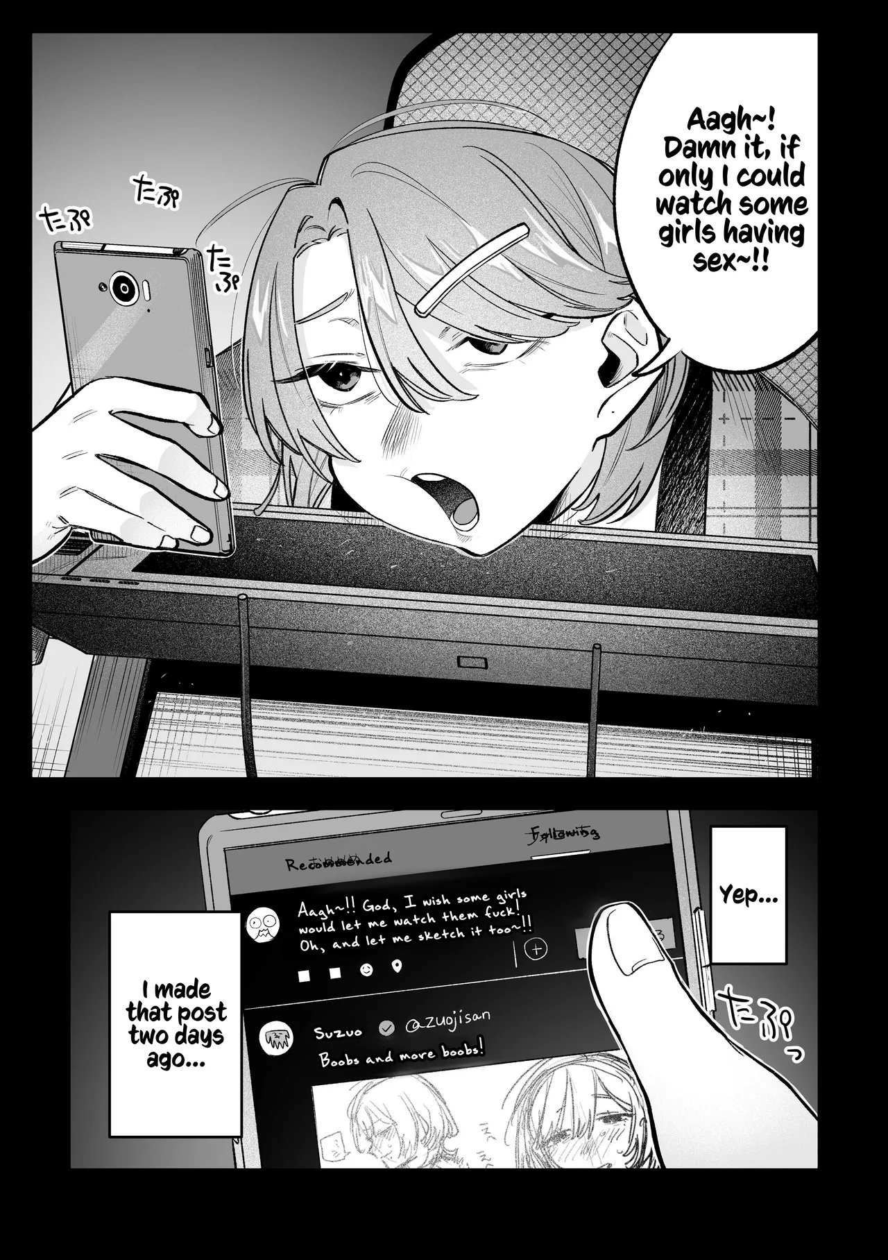 [Dozuke Taira Yuri Teikoku (Suzuo)] Onna Doushi no Sex ga Mitakatta dake nano ni Watashi mo Suru Koto ni Nattan da ga! | Roped Into Lezzy Sex: I Just Wanted to Watch~!! [English] [Kusanuu] [Digital]