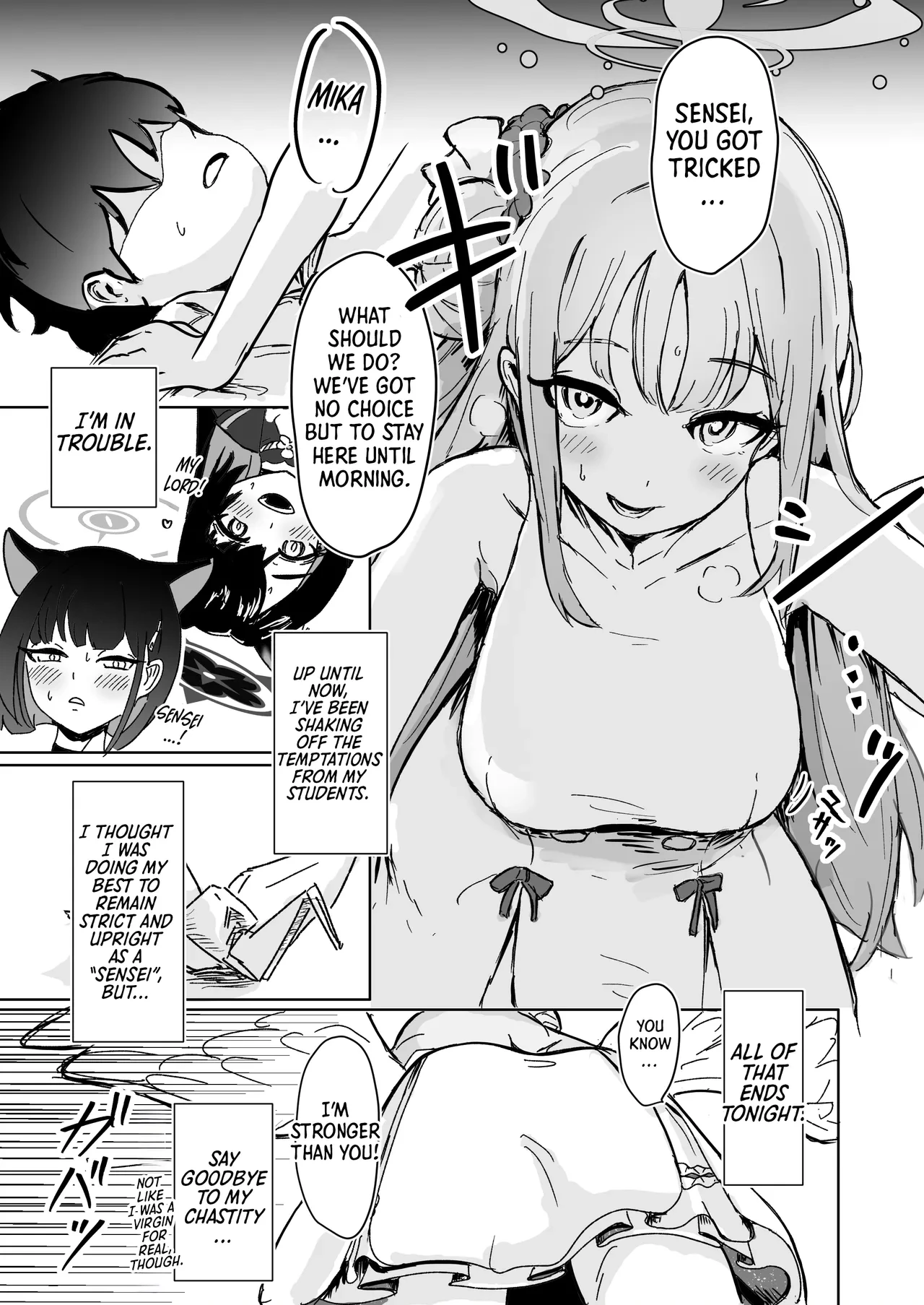[PRESIDENT SUITE (Shachou)] Mika to Futari de Obenkyou  | Studying Together with Mika (Blue Archive) [English] [Shiro Translation] [Digital]
